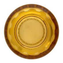 Load image into Gallery viewer, Jacks Daughter of All Trades Vintage Antique Mid-Century Kitsch Store Shop Reseller Etsy Shopify Toronto Canada Free Porch Pick Up Local Delivery Worldwide Shipping Judy Weinberg Unique Housewarming Gift Sustainable Gift Wedding Gift Home Decor Collectible Collector Gift Farmhouse Cottagecore Cottage Lodge Shabby Chic amber amber Party Line lidded glass marmalade jar or sugar bowl beaded edge Paden City Glass 1950s tableware jam honey
