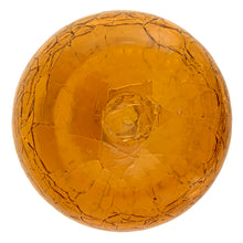 Load image into Gallery viewer, Jacks Daughter of All Trades Vintage Antique Mid-Century Kitsch Store Shop Reseller Etsy Shopify Toronto Canada Free Porch Pick Up Local Delivery Worldwide Shipping Judy Weinberg Unique Housewarming Gift Sustainable Gift Wedding Gift Home Decor Collectible Collector Gift Farmhouse Cottagecore Cottage Lodge Shabby Chic hand blown amber crackle glass bud vase ruffled rim Pilgrim Glass, 1960s art glass flower gift
