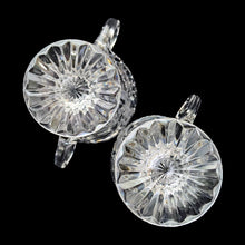 Load image into Gallery viewer, Jacks Daughter of All Trades Vintage Antique Mid-Century Kitsch Store Shop Reseller Etsy Shopify Toronto Canada Free Porch Pick Up Local Delivery Worldwide Shipping Judy Weinberg Unique Housewarming Gift Sustainable Gift Wedding Gift Home Decor Collectible Collector Gift Cottagecore Cottage Shabby Chic American Brilliant Cut Glass Eleanor creamer double handled open sugar early 20th century old world elegance elegant tableware
