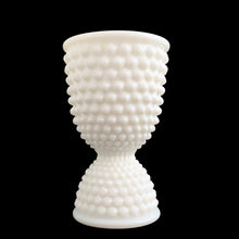 Load image into Gallery viewer, Vintage mid-century era white milk glass American Hobnail double ended egg cup, accommodates both chicken and duck eggs. Crafted by Westmoreland Glass, USA, circa 1950s. Such a pretty vessel for your breakfast table.

In excellent condition, no chips/cracks.

Measures 2 3/4 x 4 1/2 inches
