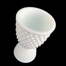 Load image into Gallery viewer, Vintage mid-century era white milk glass American Hobnail double ended egg cup, accommodates both chicken and duck eggs. Crafted by Westmoreland Glass, USA, circa 1950s. Such a pretty vessel for your breakfast table.

In excellent condition, no chips/cracks.

Measures 2 3/4 x 4 1/2 inches
