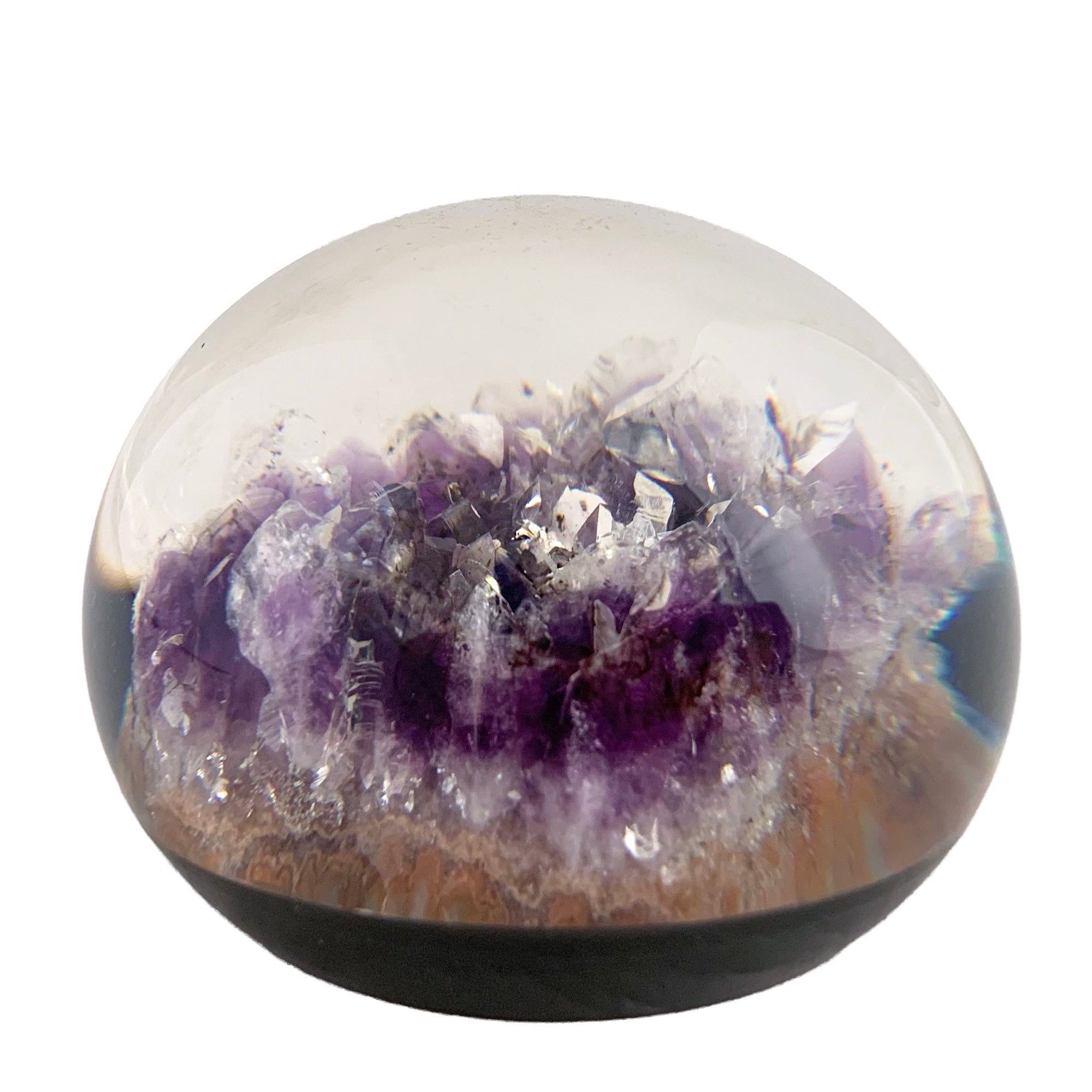 Tarax Amethyst Crystal Lucite Paperweight | 1990s Canadian Made | Jack ...
