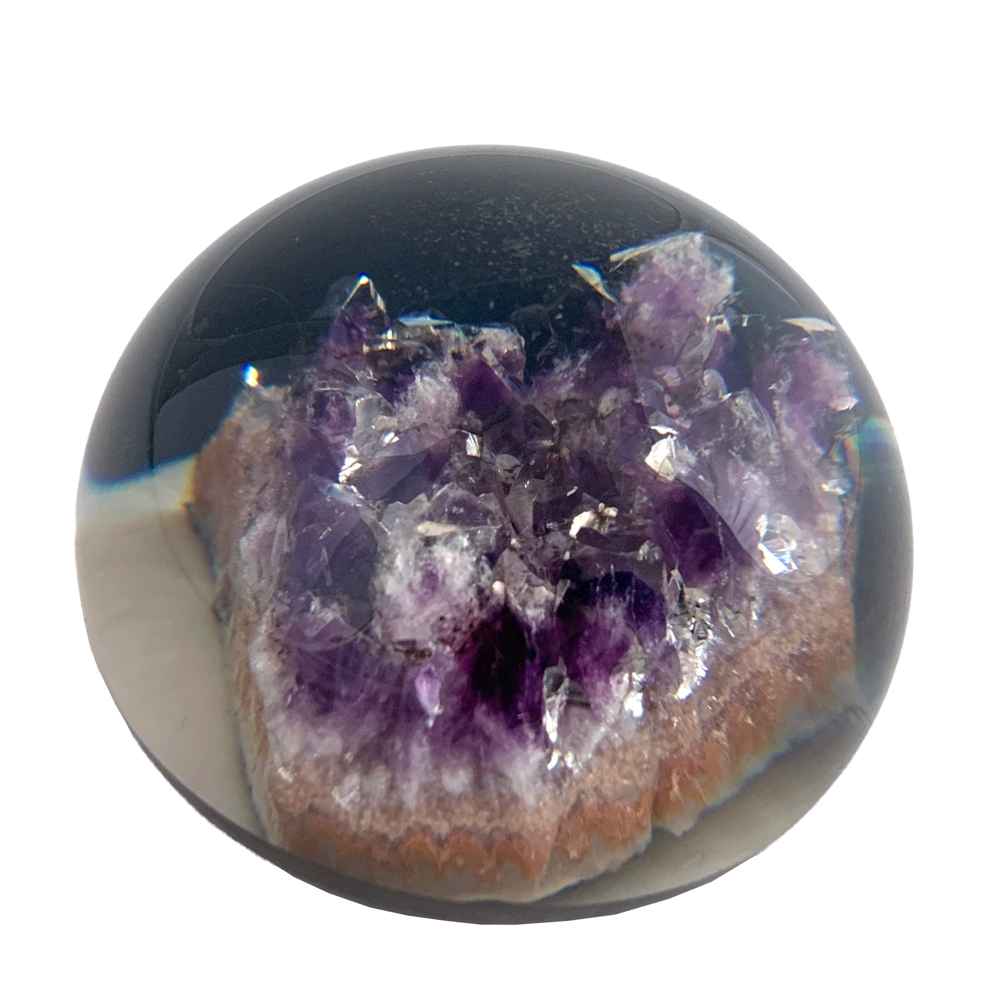 Tarax Amethyst Crystal Lucite Paperweight | 1990s Canadian Made | Jack ...