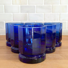 Load image into Gallery viewer, Anchor Hocking Essex Cobalt Blue Old Fashioned Tumblers | Set of 6 | Vintage USA
