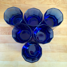 Load image into Gallery viewer, Anchor Hocking Essex Cobalt Blue Old Fashioned Tumblers | Set of 6 | Vintage USA
