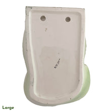 Load image into Gallery viewer, This vintage ceramic wall pocket features a mid-century anthropomorphic hand painted sunflower face, crafted by PY, Japan, 1950s. A must-have for any home decor collector, this charming and highly sought-after piece is sure to add a touch of kitschy cuteness to your space.
In good vintage condition with minor wear to the top of the sunflowers and rim and a small chip on the large one, see photos.

Large measures 5 x 1 3/4 x 7 inches

Small measures 3 1/2 x 1 3/8 x 4 3/4 inches
