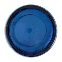 Load image into Gallery viewer, Vintage smokey blue &quot;Apollo&quot; flat glass tumbler. Produced by the Libbey Glass Company, USA, circa 1972. Add the sultry colour and the unique shape of these glasses to your glassware collection!  In excellent condition, free from chips.  Measures 3 x 3 1/8 inches  Capacity 6 ounces
