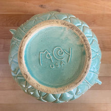 Load image into Gallery viewer, Jacks Daughter of All Trades Vintage Antique Retro Mid-Century Modern Modernist Kitsch Store Shop Reseller Etsy Shopify Toronto Canada Free Porch Pick Up Local Delivery Worldwide Shipping Judy Weinberg Unique Gift Housewarming Gift Sustainable Gift Wedding Gift Home Decor Collectible Collector Gift Farmhouse Cottage Core Shabby Chic Industrial Art Deco Art Pottery McCoy Pottery Aqua Tierra Cushion Quilted Jardiniere Planter Container Garden
