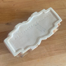 Load image into Gallery viewer, Jacks Daughter of All Trades Vintage Mid-Century Store Shop Reseller Etsy Shopify Toronto Canada Free Porch Pick Up Local Delivery Worldwide Shipping Judy Weinberg Unique Gift Home Decor Collectible Collector Farmhouse Cottagecore Cottage Shabby Chic Art Deco Bauhaus geometric ceramic planter tan yellow drip glaze shape 203 Shorter &amp; Son
