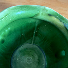 Load image into Gallery viewer, Vintage Art Nouveau Green Drip Glaze Majolica Jardiniere Planter, England
