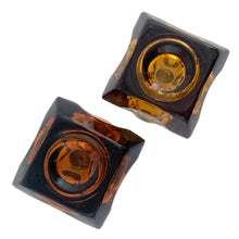Load image into Gallery viewer, Vintage Atomic Amber Glass Salt and Pepper Shakers, Libbey Glass, USA
