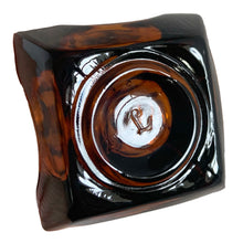 Load image into Gallery viewer, Jacks Daughter of All Trades Vintage Antique Mid-Century Kitsch Store Shop Reseller Etsy Shopify Toronto Canada Free Porch Pick Up Local Delivery Worldwide Shipping Judy Weinberg Unique Housewarming Gift Sustainable Gift Home Decor Collectible Collector Gift Farmhouse Cottagecore Cottage Lodge Shabby Chic Industrial Hollywood Regency atomic amber glass salt and pepper shakers with plasticized chrome lids Libbey Glass 1960s retro classic tableware
