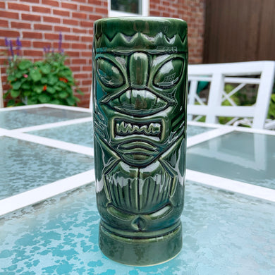 Groovy vintage avocado green glazed tiki cup. The perfect addition to your retro tiki and barware collection!  In excellent condition free from chips/cracks. Marked 
