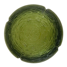 Load image into Gallery viewer, Bottom view, full circular form, swirl bark texture, cigarette notches
