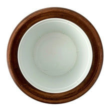 Load image into Gallery viewer, Top view of Baribocraft apple ice bucket showing white plastic Mapac Canada liner and opening, 1960s figural barware 
