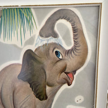 Load image into Gallery viewer, Vintage 1950s Bimby the Elephant Calendar Print – Framed Lithograph | Mid-Century Wall Art
