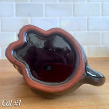 Load image into Gallery viewer, Vintage Kitschy Black Redware Cat Creamer, Shafford, Japan
