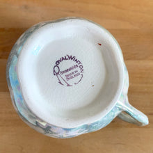 Load image into Gallery viewer, Jacks Daughter of All Trades Vintage Antique Mid-Century Kitsch Store Shop Reseller Etsy Shopify Toronto Canada Free Porch Pick Up Local Delivery Worldwide Shipping Judy Weinberg Unique Housewarming Gift Sustainable Gift Wedding Gift Home Decor Collectible Collector Gift Farmhouse Cottagecore Cottage Lodge Shabby Chic iridescent blue Brocade bone china milk cream pitcher jug Royal Winton Grimwades England 1930s 1940s 1950s Chintz
