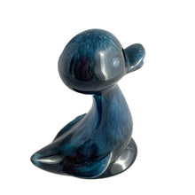 Load image into Gallery viewer, As the saying goes, good things come in small packages! This sweet vintage redware pottery figurine of a duck is finished in blue drip glaze. Crafted by Blue Mountain Pottery Canada, circa 1970s. This piece would be perfect as an decorative object to add a whimsical pop of colour to any room.  In excellent condition, free from chips or cracks.  Measures 5 1/2 inches tall
