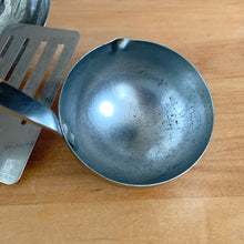 Load image into Gallery viewer, Vintage Blue Floral Kitchen Utensil Set — 6-Piece Stainless Steel with Melamine Handles, Japan 1950s
