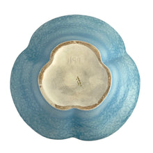 Load image into Gallery viewer, Vintage Art Deco Blue Glazed Clover Shaped Ceramic Flower Vase, Beswick, England
