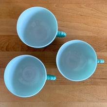 Load image into Gallery viewer, Vintage "Ripple Blue" or "Blue Crinoline" Milk Glass Cup and Saucer, Hazel-Atlas Glass, USA
