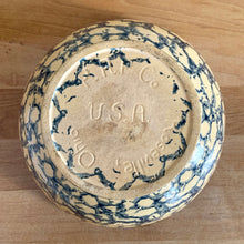 Load image into Gallery viewer, Jacks Daughter of All Trades Vintage Antique Mid-Century Modern Store Shop Reseller Etsy Shopify Toronto Canada Free Porch Pick Up Local Delivery Worldwide Shipping Judy Weinberg Unique Housewarming Sustainable Home Decor Collectible Collector Gift Farmhouse Cottagecore Cottage Grannycore Shabby Chic blue spongeware individual stoneware salad bowl Robinson Ransbottom Pottery Co 1990s Tableware farmhouse pottery
