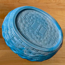 Load image into Gallery viewer, Vintage L.G. Wright Blue Slag Glass Hen-on-Nest Lidded Dish, USA, 1950s
