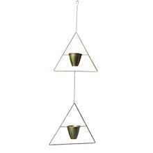 Load image into Gallery viewer, Jacks Daughter of All Trades Vintage Antique Mid-Century Kitsch Store Shop Reseller Etsy Shopify Toronto Canada Free Porch Pick Up Local Delivery Worldwide Shipping Judy Weinberg Unique Housewarming Gift Sustainable Gift Wedding Gift Home Decor Collectible Collector Gift Farmhouse Cottagecore Cottage Lodge Shabby Chic Industrial Hollywood Regency French France 1960s brass wire frame hanging planter pot bohemian style to your home decor gift plant lover
