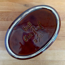 Load image into Gallery viewer, Jacks Daughter of All Trades Vintage Antique Mid-Century Modern Retro Store Shop Reseller Etsy Shopify Toronto Canada Free Porch Pick Up Local Delivery Worldwide Shipping Judy Weinberg Unique Housewarming Sustainable Home Decor Collectible Collector Gift Farmhouse Cottagecore Cottage Grannycore Shabby Chic brown drip glaze hen-on-nest oven-proof casserole dish Hull Pottery 1960s ovenware cooking kitchen
