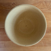 Load image into Gallery viewer, Vintage brown stripe salt glazed stoneware mixing bowl. Crafted by Robinson Ransbottom Pottery Co., USA, 1950s. A beautiful piece to give a nostalgic vibe to any kitchen!

In as found condition, no chips/repairs, hairline crack. Marked R.R.P.Co Roseville, Ohio U.S.A., 120-8

Measures 8 1/4 x 4 1/8 inches

Capacity 2 QTs
