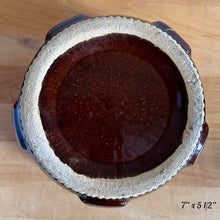 Load image into Gallery viewer, Vintage Art Deco Brown Drip Glaze Flower Stoneware Pottery Jardiniere Planters No. 1420, Robinson Ransbottom, USA
