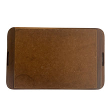 Load image into Gallery viewer, Jacks Daughter of All Trades Vintage Antique Mid-Century Kitsch Store Shop Reseller Etsy Shopify Toronto Canada Free Porch Pick Up Local Delivery Worldwide Shipping Judy Weinberg Unique Housewarming Gift Sustainable Gift Wedding Gift Home Decor Collectible Collector Gift Farmhouse Cottagecore Cottage Lodge Shabby Chic tone-on-tone wood inlaid handled tray iridenscent colourful Morpho butterfly wings under glass artist Daniel Teixeira Brazil late 19th century early 20th century indigenous folkart tray
