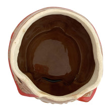 Load image into Gallery viewer, Adorable vintage, mid-century era anthropomorphic chipmunk ceramic cookie jar. Crafted by Royal Sealy, Japan, 1950s. A delightful addition to your cookie jar collection and kitchen decor!

In great vintage condition with wear to the cold paint, no chips, normal crazing commensurate with age. A crazing line extends to the unglazed portion of the lid and there is an X crazing mark on the bottom, neither goes through to the other side.

Measures 6 1/4 x 6 3/4 x 12 1/2 inches
