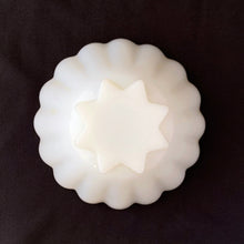 Load image into Gallery viewer, Vintage "Classic Milk Glass" fruit bowls with a scalloped design and gold edge. Produced by Anchor Hocking Glass Co. Circa 1970.  In excellent condition.  Measures 5-1/4" x 2-1/2"
