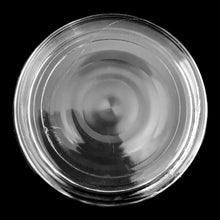 Load image into Gallery viewer, Base of vintage clear glass Jeannette Glass deer fawn powder jar showing mould seam and glass clarity

