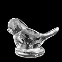 Load image into Gallery viewer, Vintage Ron Ray clear glass Bird of Happiness figurine, side view showing sculptural form, Phoenix Studios 1990s
