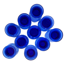 Load image into Gallery viewer, Jacks Daughter of All Trades Vintage Antique Retro Mid-Century Modern Mid Mod Store Shop Reseller Etsy Shopify Toronto Canada Free Porch Pick Up Local Delivery Worldwide Shipping Judy Weinberg Unique Housewarming Hostess Wedding Gift Collectible Collector Drinkware Glassware Bar Barware Cart Mad Men Cocktail Happy Hour Party 1950s 1960s 1970s Libbey Luxury High End cobalt blue chunky stem footed cocktail glass tumbler
