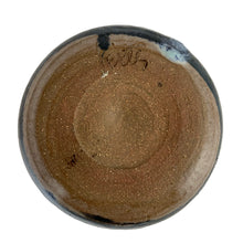 Load image into Gallery viewer, Vintage cobalt blue drip glazed hand thrown redware pottery vase. Signed by the artist. A lovely decor piece that would be beautiful with a fresh or dry bouquet.

In excellent condition, no chips/cracks/repairs. There are glaze pops and a glaze miss on the interior below the rim.

Measures 5 7/8 x 5 1/8 inches
