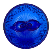 Load image into Gallery viewer, Jacks Daughter of All Trades Vintage Antique Mid-Century Kitsch Store Shop Reseller Etsy Shopify Toronto Canada Free Porch Pick Up Local Delivery Worldwide Shipping Judy Weinberg Unique Housewarming Gift Sustainable Gift Wedding Gift Home Decor Collectible Collector Gift Farmhouse Cottagecore Cottage Lodge Shabby Chic Hollywood Regency cobalt blue love birds footed lidded candy dish Byrdes reproduction  Hofbauer Byrdes 1990s trinket dish candy bowl bath vanity bird lover
