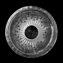 Load image into Gallery viewer, Vintage Art Deco Cocktailer glass cocktail shaker and chrome lid features a varying height vertical rib gothic pattern. Crafted by Indiana Glass, USA, 1950s. A stunning piece to add to your barware collection!

In used vintage condition, no chips, chrome very minor wear.

Measures 3 5/8 x 10 inches

Capacity 32 ounces
