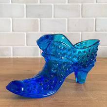 Load image into Gallery viewer, Vintage &quot;Hobnail&quot; Cat Pressed Glass Shoe, Fenton Art Glass, USA
