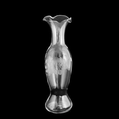 Lovely vintage WJ Hughes cut Corn Flower glass feminine shaped bud vase with ruffled edge. 1970s. Another classic piece for your posies!

Excellent vintage condition, no chips or cracks.

Measures 2 1/4 x 7 1/2 inches
