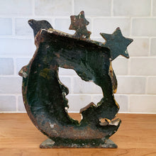 Load image into Gallery viewer, Jacks Daughter of All Trades Vintage Antique Mid-Century Kitsch Store Shop Reseller Etsy Shopify Toronto Canada Free Porch Pick Up Local Delivery Worldwide Shipping Judy Weinberg Unique Sustainable Gift Home Decor Collectible Collector Animal Farmhouse Cottagecore Cottage Shabby Chic Nursery Children Nursery Rhyme Cow Jumped Over the Moon Cast Iron Doorstop
