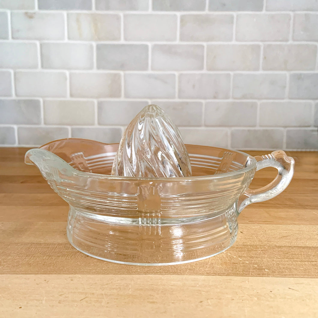 We are loving this vintage clear depression glass 