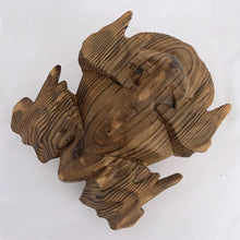 Load image into Gallery viewer, Jacks Daughter of All Trades Vintage Antique Mid-Century Kitsch Store Shop Reseller Etsy Shopify Toronto Canada Free Porch Pick Up Local Delivery Worldwide Shipping Judy Weinberg Unique Housewarming Gift Sustainable Gift Wedding Gift Home Decor Collectible Collector Gift Farmhouse Cottagecore Cottage Lodge Shabby Chic Rustic Cryptomeria carved wood frog figurine Japan 1970s nature lover gift
