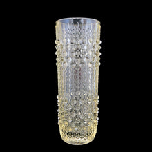 Load image into Gallery viewer, Full view of 1974 Sklo Union Candle Wax vase by František Pečený, 9 inches tall, excellent condition, Czech art glass

