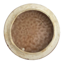 Load image into Gallery viewer, Overhead view of ESD Lefton ceramic cookie jar lid showing repaired crack
