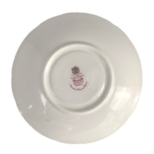 Load image into Gallery viewer, Vintage Dogwood fine bone china teacup and saucer featuring hand painted flowers in shades of pink, gray and green with brush gold gilt trim. Crafted by Paragon, England, 1960s. A lovely way to enjoy a cuppa tea!

In excellent condition, no chips, cracks or repairs. Maker&#39;s mark on the bottom.

Measures 3 3/4 x 2 3/4 inches | Saucer measures 5 inches
