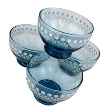 Load image into Gallery viewer, Detail of cheerful 1970s white floral pattern on Canadian Dominion Glass bowl
